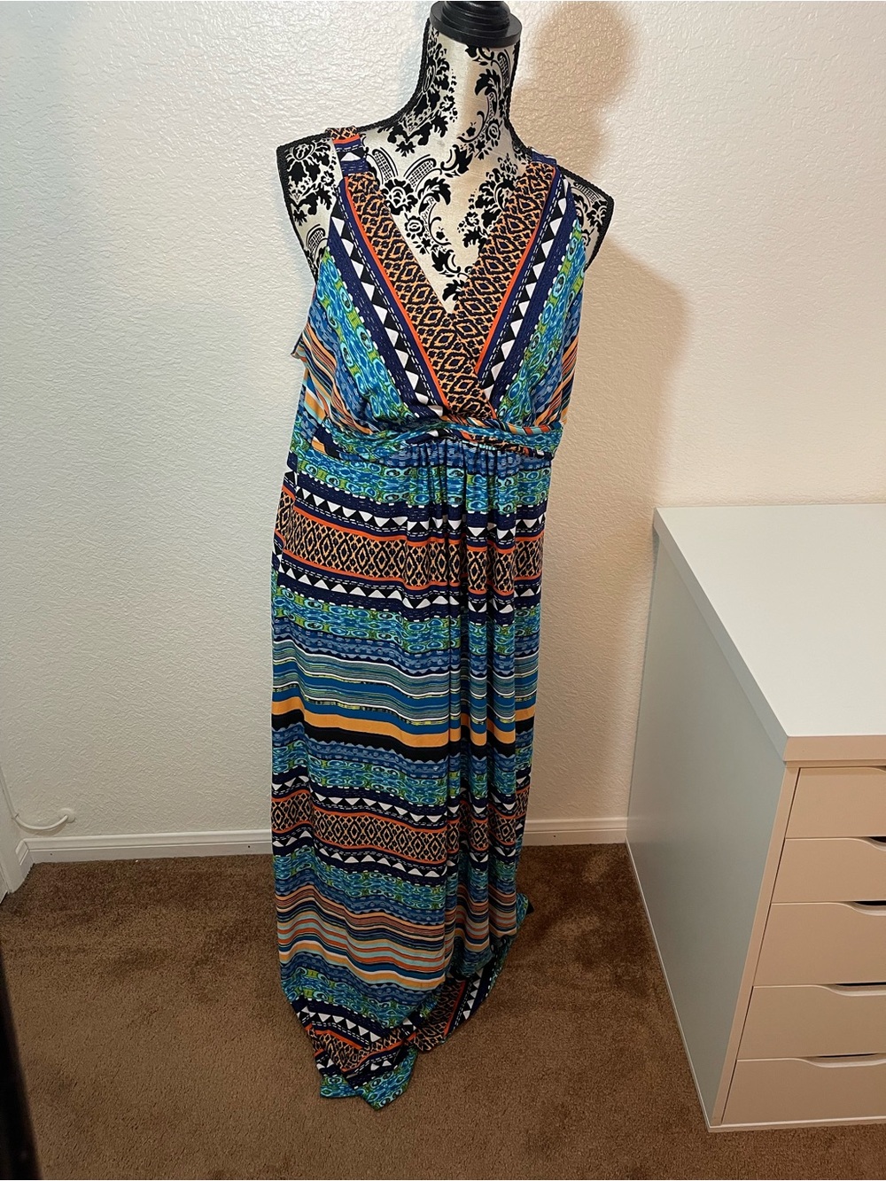 🌞Multi-Colored Maxi Dress size XL